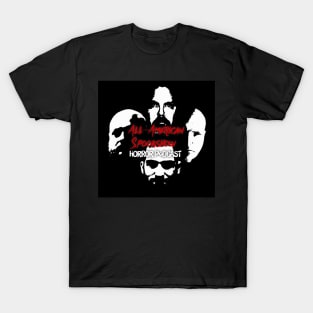 All-American Spookshow Horror Podcast Faces T-Shirt